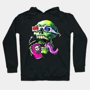 skull 3d movie time Hoodie